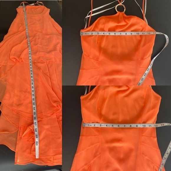 Halston Halter Georgette Gown 0 - Picture 7 of 9